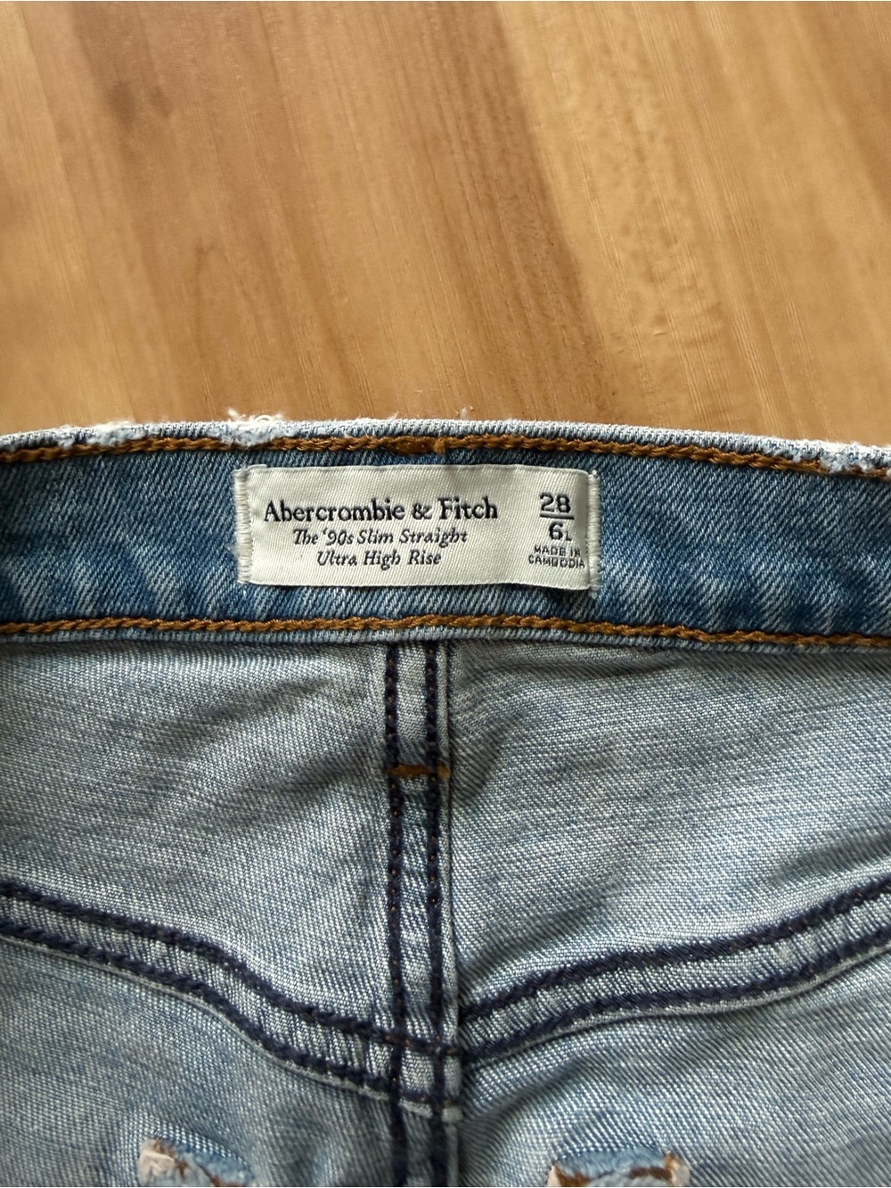 Abercrombie & Fitch Light Wash Ultra High-Rise Jeans